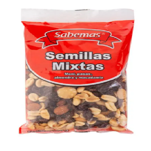 Semillas Sabemas Mixtas Maní, Pasas, Almendras y macadamia -200gr